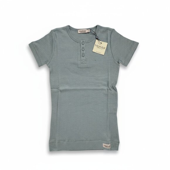 MARMAR COPENHAGEN - SHORT SLEEVE TEE - 50%COTTON - TEAL - NWT - Picture 1 of 4